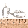 Brass Micro Pave Clear Cubic Zirconia Pendants CU-CBA2907-06P-3