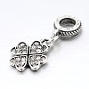 Large Hole Clover Alloy Enamel European Dangle Charms MPDL-L010-03-2