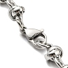 304 Stainless Steel Ring Link Chain Bracelet BJEW-C042-10P-3