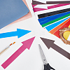 CRASPIRE 10 Sets 10 Colors PVC Self Adhesive Arrow Label Stickers DIY-CP0010-44-4