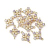 Brass Pave Cubic Zirconia Connector Charms KK-G462-45KCG-05-3