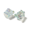 UV Plating Rainbow Iridescent Acrylic Beads LS-PACR-M002-01A-5