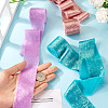 3Pcs 3 Colors 5 Yards Single Face Sparkle Satin Frayed Ribbon SRIB-TA0001-20-6