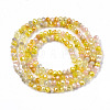 Electroplate Mixed Color Glass Beads Strands GLAA-T006-07-B03-2