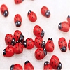 Mini Wood Ladybug Ornaments AJEW-TAC0021-91A-01-1