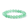 Dyed Natural Green Aventurine Beads Stretch Bracelets X-BJEW-Q305-1