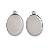 304 Stainless Steel Pendant Cabochon Settings STAS-NH0002-01A-P-1