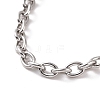 304 Stainless Steel Cable Chain Bracelet for Men Women BJEW-E031-01P-08-2
