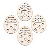 Undyed Natural Wooden Big Pendants WOOD-S058-009-1