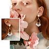 10 pairs 5 Colors Handmade Millefiori Lampwork Earring Stud Settings and Ear Nuts EJEW-UN0001-55-7