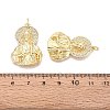 Religion Brass Micro Pave Clear Cubic Zirconia Pendants KK-N287-46A-G-3
