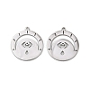 201 Stainless Steel Pendants STAS-U052-02B-P-1