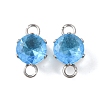 304 Stainless Steel Micro Pave Cubic Zirconia Connector Charms STAS-H240-50P-10-1