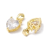 Valentine's Day Brass Micro Pave Clear Cubic Zirconia Charms KK-K360-24G-2