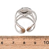 304 Stainless Steel Cuff Ring Components SA-CBA76C4-02P-03-3
