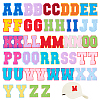Alphabet Towel Embroidery Style Cloth Iron on/Sew on Patches DIY-WH0308-183-1