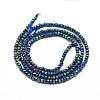 Electroplate Glass Beads Strands GLAA-F079-A-FP07-2