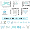 160Pcs 16 Styles Mixed Styles Acrylic Beads OACR-PA0001-77D-2