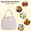 Flower Printed Cotton Foil Lunch Bags AJEW-WH20001-92-5