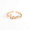 Simple Stainless Steel Mama Cuff Rings for Mother's Day QW8429-3-1