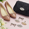 8Pcs 4 Styles Alloy Rhinestone Shoe Decoration AJEW-FG0004-36-5