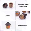 Spray Painted Wooden Acorn Box Jewelry Pendants LS-FIND-WH0143-46-5