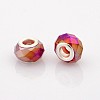 AB Color Plated Glass European Beads GPDL-J026-AB06-1