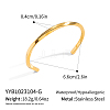 Vintage European and American 304 Stainless Steel Twisted Cuff Bangles for Women WV1773-1-1