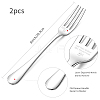 Globleland 1 Set 2Pcs 304 Stainless Steel Fork AJEW-GL0001-19-061-2