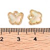 Rack Plating Alloy Glass Charms FIND-Q099-07G-07-3
