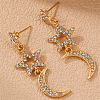 Alloy & Crystal Rhinestone Dangle Stud Earrings WG31796-01-1