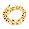 Electroplate Non-magnetic Synthetic Hematite Beads Strands G-L485-07B-G-3