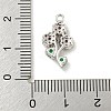 Rack Plating Brass Micro Pave Cubic Zirconia Pendants KK-P277-17P-3