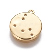 Brass Cubic Zirconia Pendants ZIRC-O029-11G-08-2