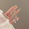 Alloy Plastic Imitation Pearl Stud Earrings WGC0511-40-1