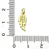 Brass Micro Pave Clear Cubic Zirconia Charms KK-H475-53G-02-3