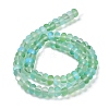 Frosted Transparent Glass Beads Strands X-FGLA-M002-01F-4