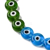 Chakra Theme Handmade Evil Eye Lampwork Beads Strands LAMP-G164-07B-3