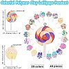 Handmade Polymer Clay Big Pendants CLAY-NB0001-25-2