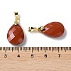 Natural Red Jaspe Pendants G-Q005-02G-02-3