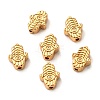 Brass Micro Pave Clear Cubic Zirconia Beads ZIRC-P086-01G-1
