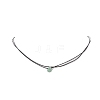 Natural & Synthetic Mixed Gemstone Teardrop Pendant Double Strand Necklace for Women NJEW-JN04257-4