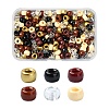 480Pcs 6 Colors Opaque & Transparent Plastic Beads KY-YW0001-75A-1