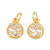 Brass Pave Cubic Zirconia Charms KK-K340-52G-01-1