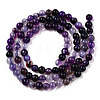 Natural Striped Agate/Banded Agate Bead Strands G-T046-4mm-B01-2