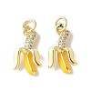 Brass Micro Pave Cubic Zirconia Pendants KK-A252-26B-G-1