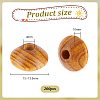Wood European Rondelle Beads WOOD-WH0029-52-2
