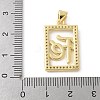 Brass Micro Pave Cubic Zirconia Pendants KK-P294-17G-01-3