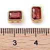 Brass Micro Pave Cubic Zirconia Beads KK-C051-48G-05-3