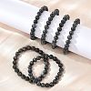 Natural Larvikite Beads Stretch Bracelets BJEW-F380-01-B14-4